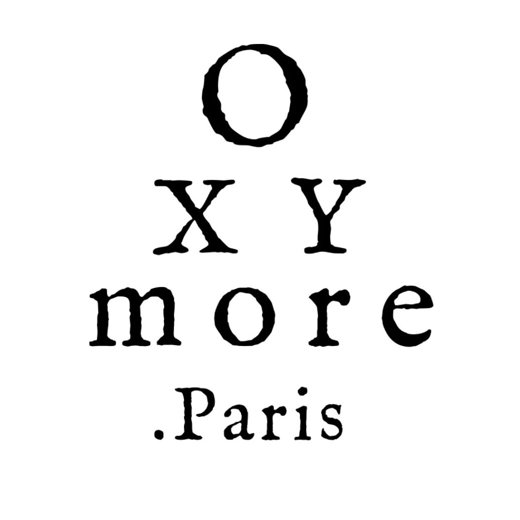 Second logo pyramidal d’Oxymore.Paris en noir sur blanc.